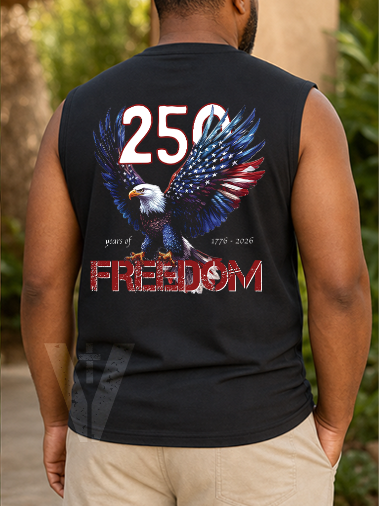 🇺🇸 250 Years of Freedom Men's Dark Sleeveless