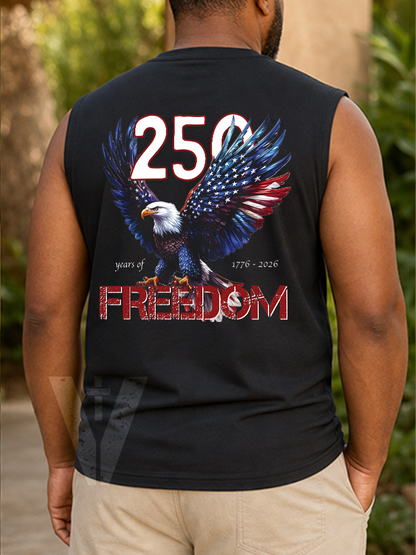 🇺🇸 250 Years of Freedom Men's Dark Sleeveless