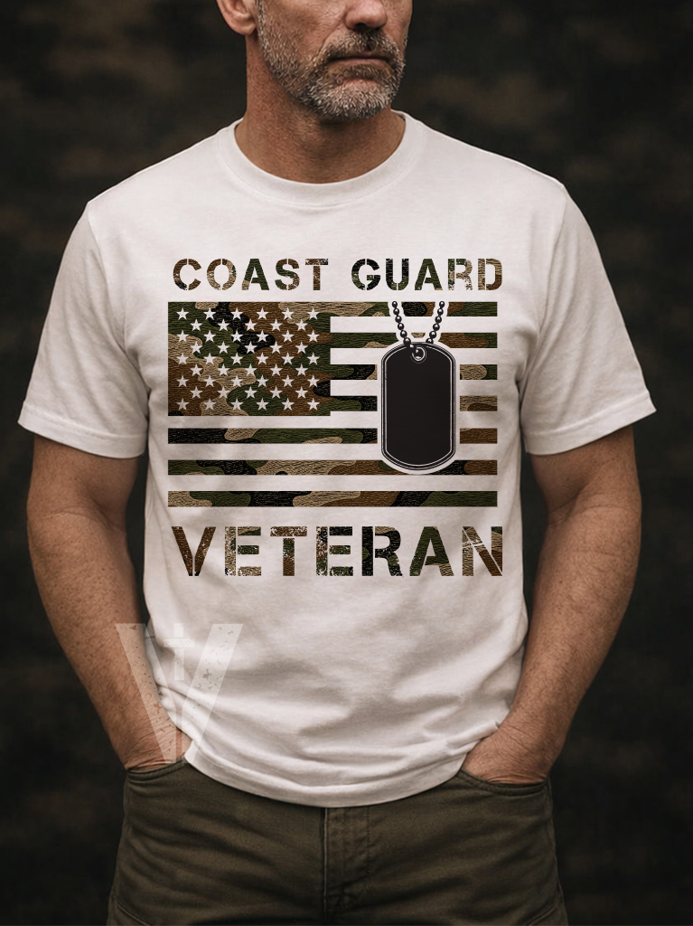 American Flag Dogtags – U.S. Branch Veteran T-Shirt
