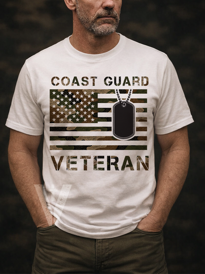 American Flag Dogtags – U.S. Branch Veteran T-Shirt