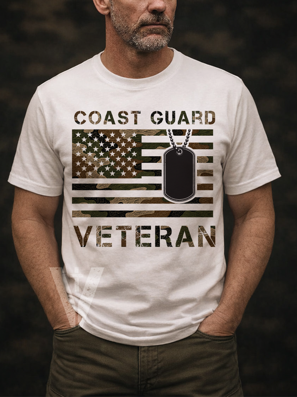 American Flag Dogtags – U.S. Branch Veteran T-Shirt