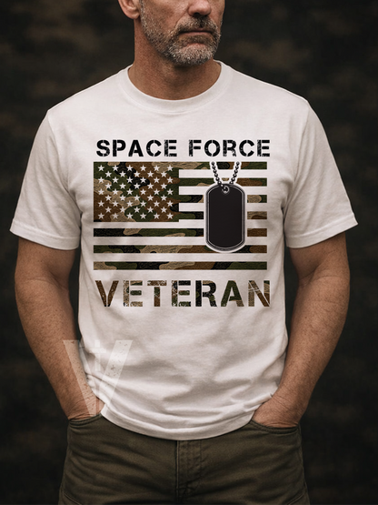 American Flag Dogtags – U.S. Branch Veteran T-Shirt