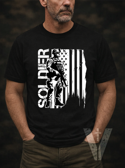 Dark - Valor & Grace - Male Soldier T-Shirt