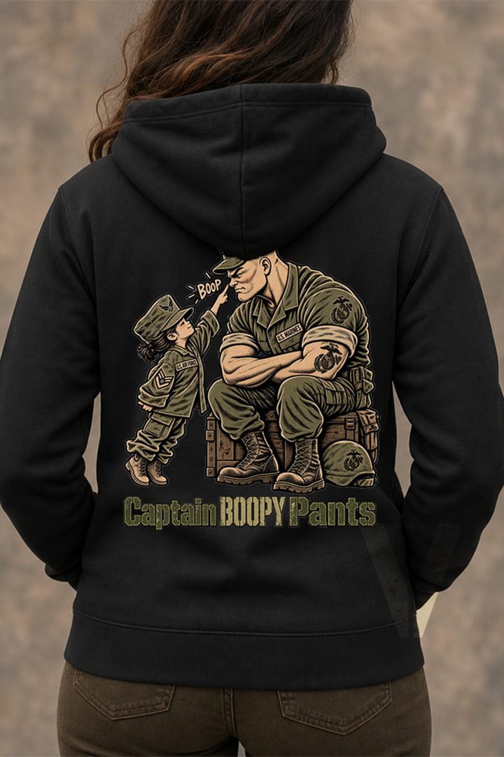 Captain Boopy Pants™ Military Humor Female Hoodie