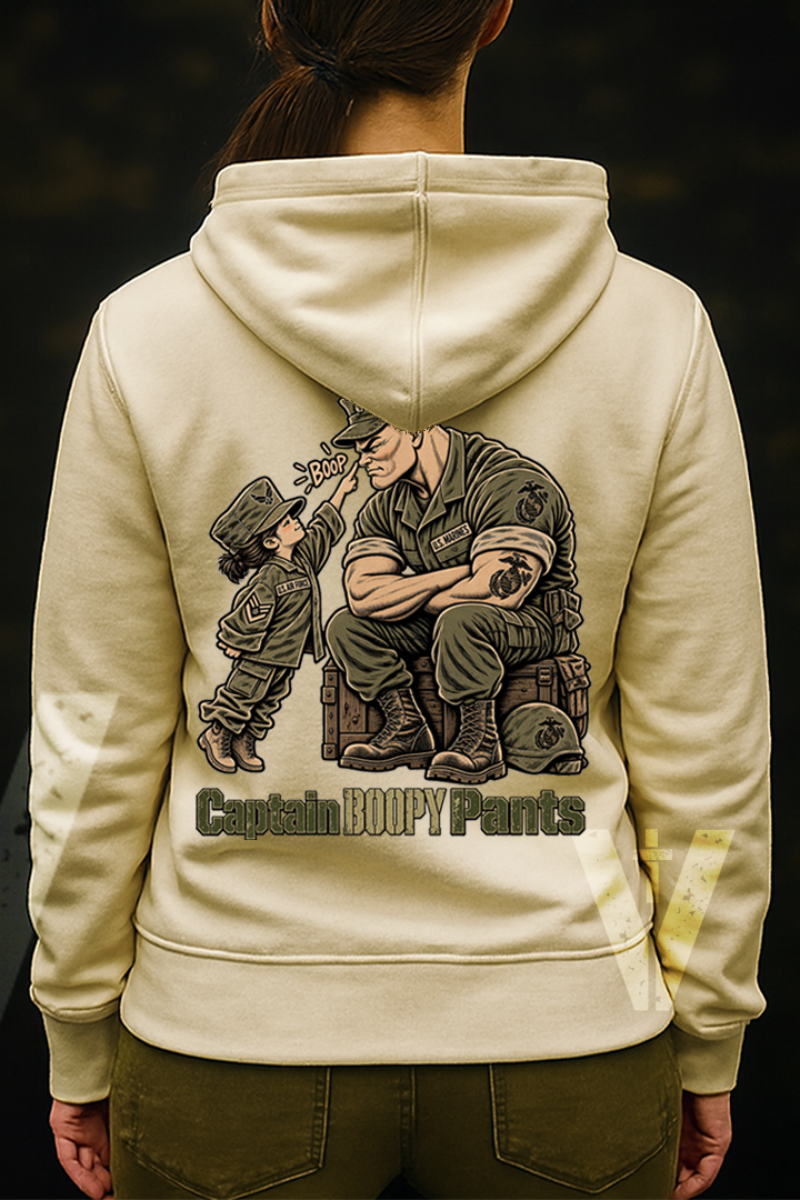 Captain Boopy Pants™ Military Humor Female Hoodie