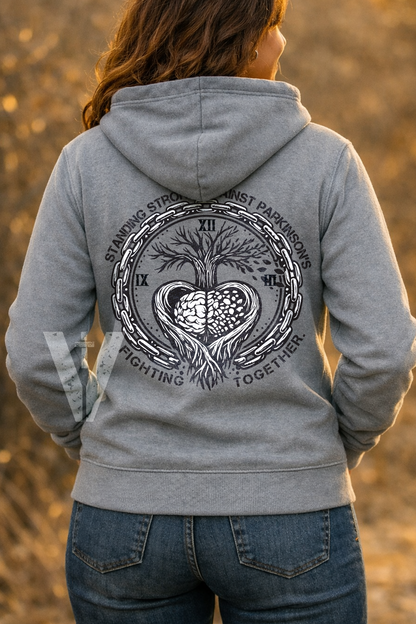 "Fighting Together" Parkinson's Awareness Zip Hoodie