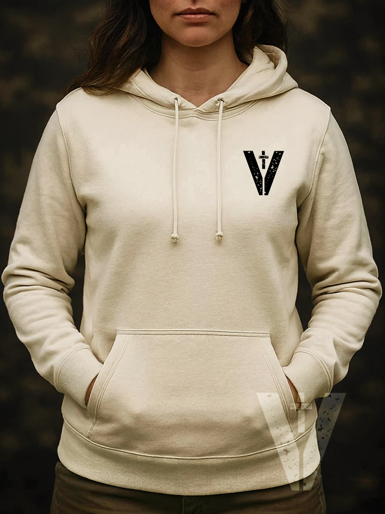 Light - Valor & Grace - Female Veteran w/Flag Hoodie