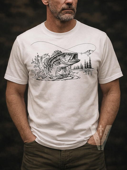Hooked for Life Fishing Tee