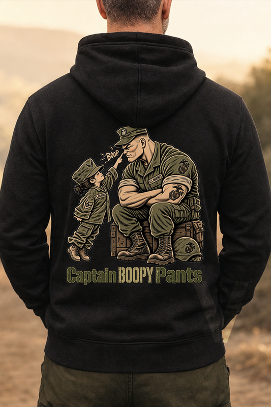 Captain Boopy Pants™ Military Humor Hoodie