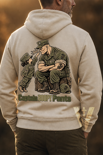 Captain Boopy Pants™ Military Humor Hoodie