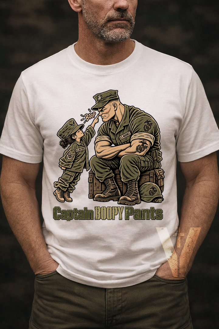 Captain Boopy Pants™ Military Humor T-Shirt