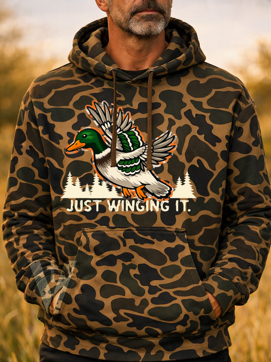 Men's Heavyweight - Just Winging It - Premium Fleece Hoodie