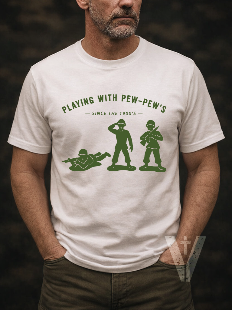 🪖 Playing With Pew‑Pews Since the 1900’s - Men's Light T's