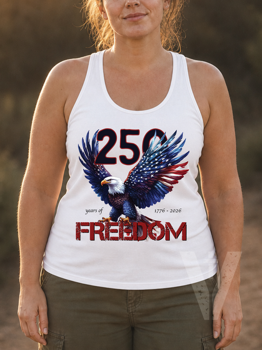 250 Years of Freedom Tank - Women's White