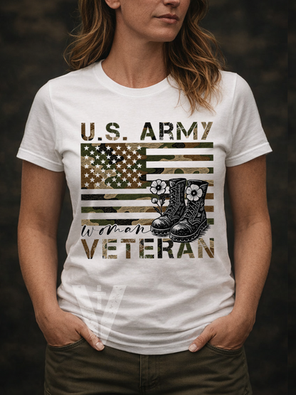 Woman Veteran – U.S. Branch Veteran T-Shirt