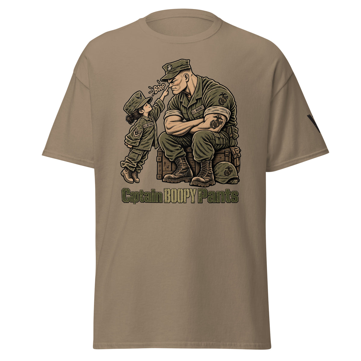 Captain Boopy Pants™ Military Humor Tshirt