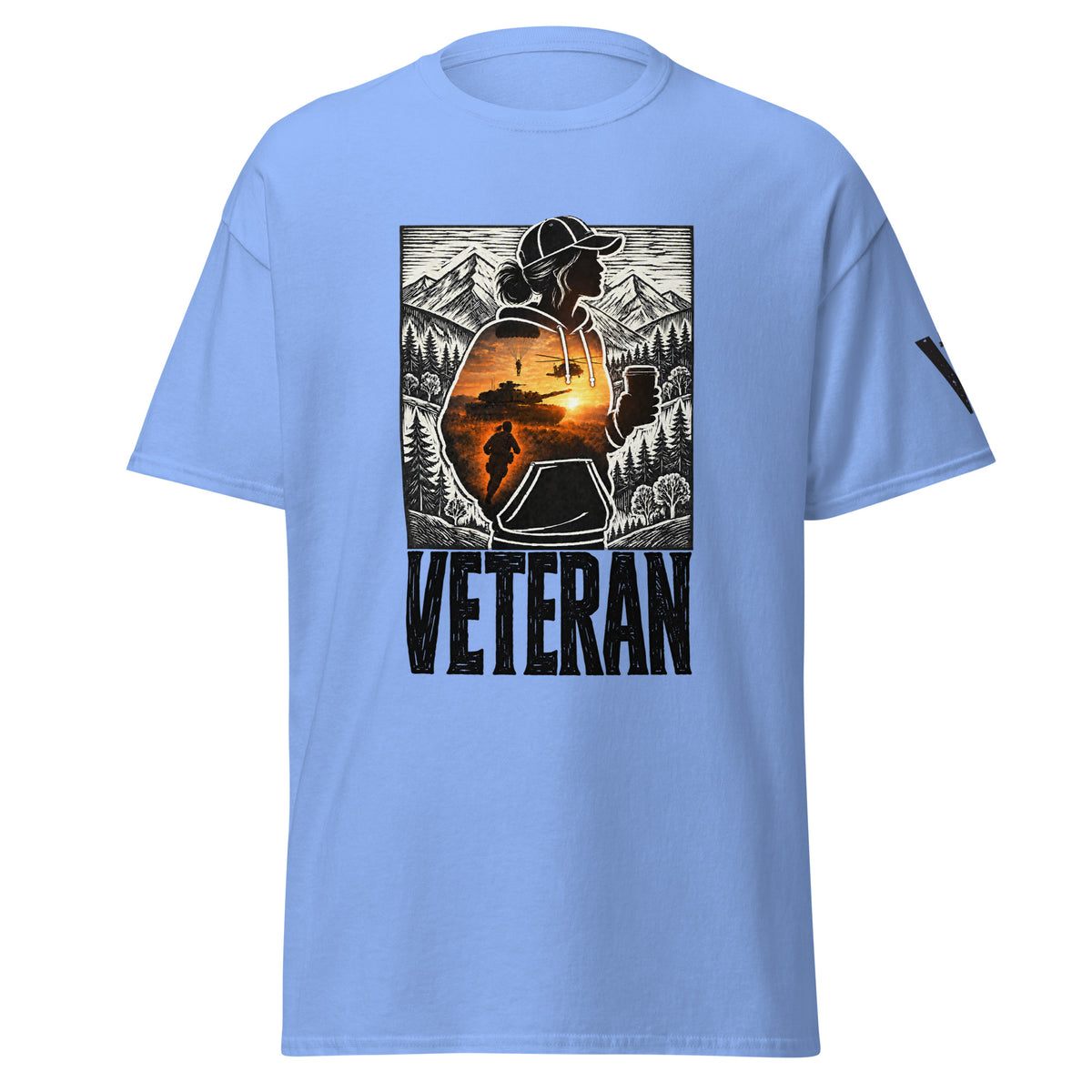 Proud Woman Veteran Nature T-Shirt