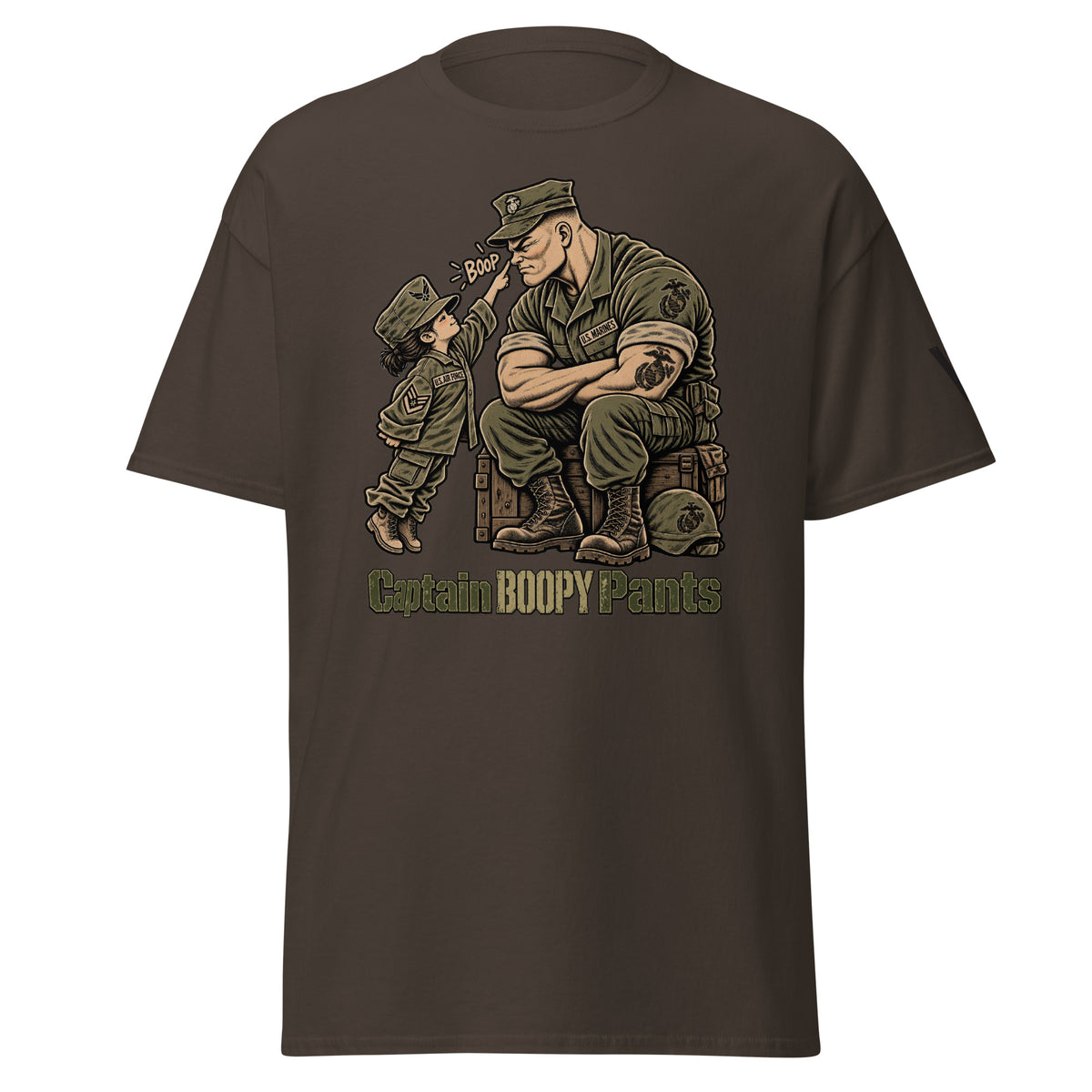Captain Boopy Pants™ Military Humor Tshirt