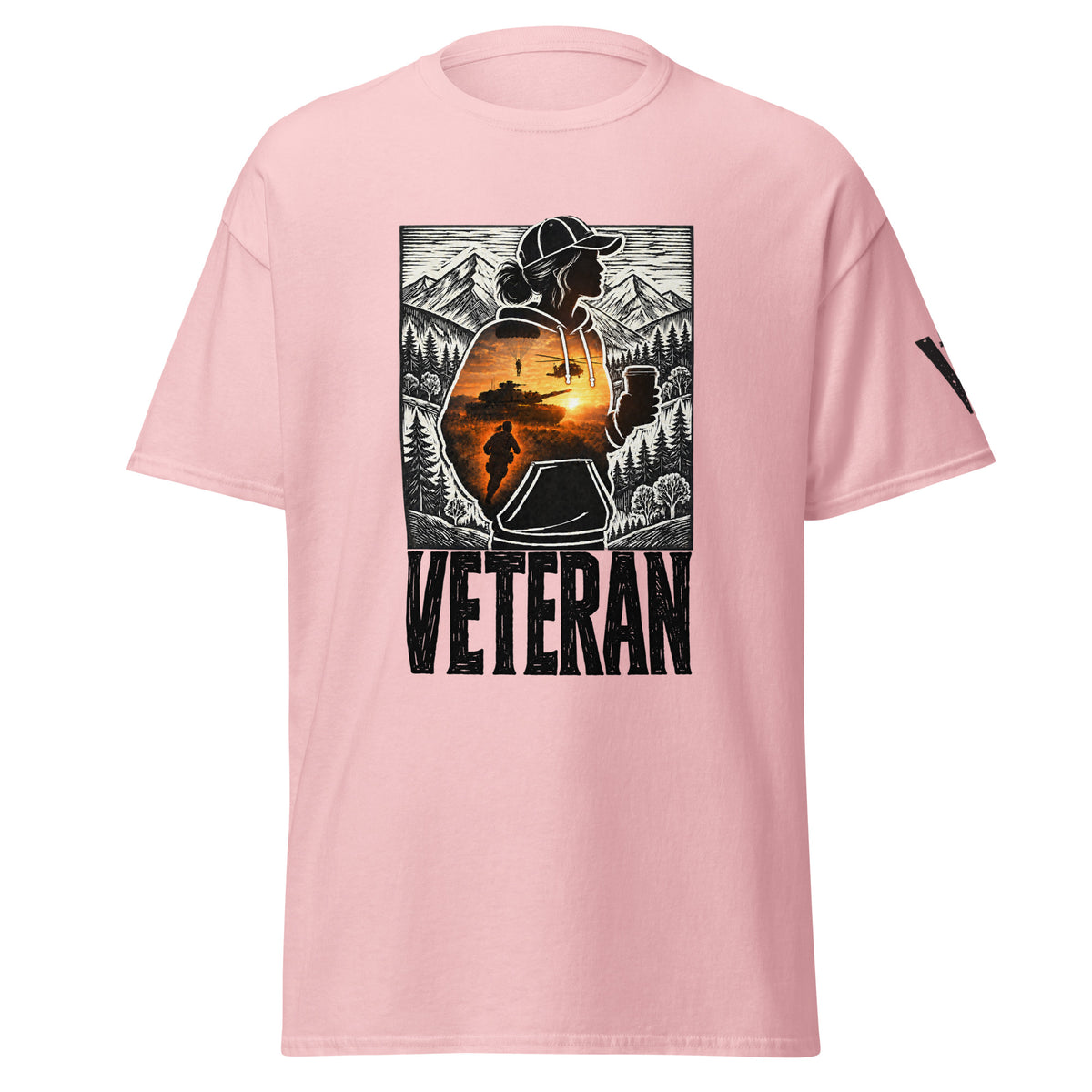 Proud Woman Veteran Nature T-Shirt
