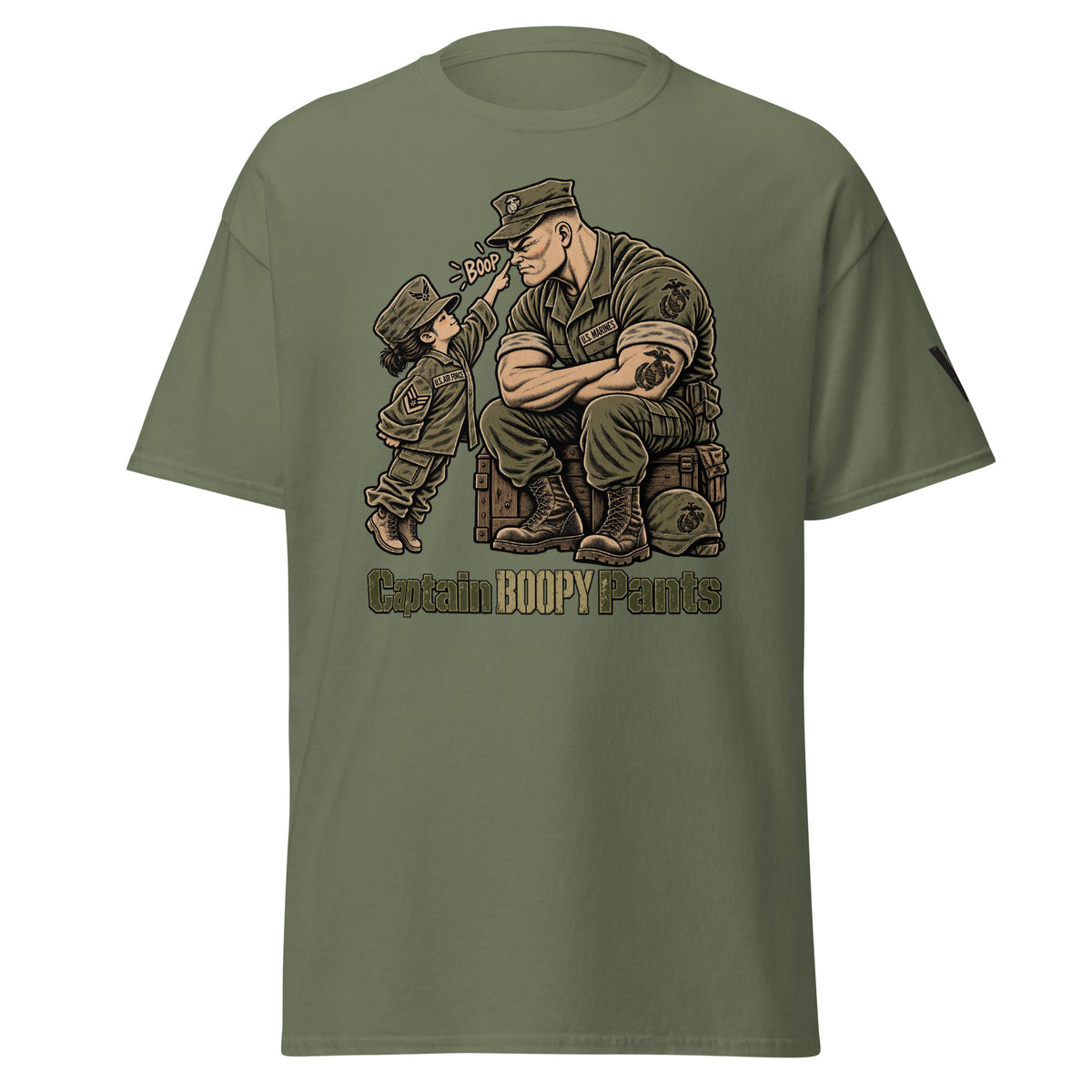 Captain Boopy Pants™ Military Humor Tshirt
