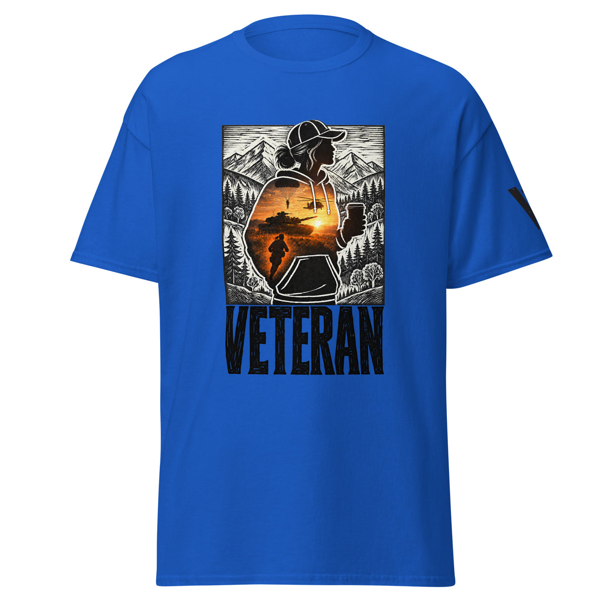 Proud Woman Veteran Nature T-Shirt