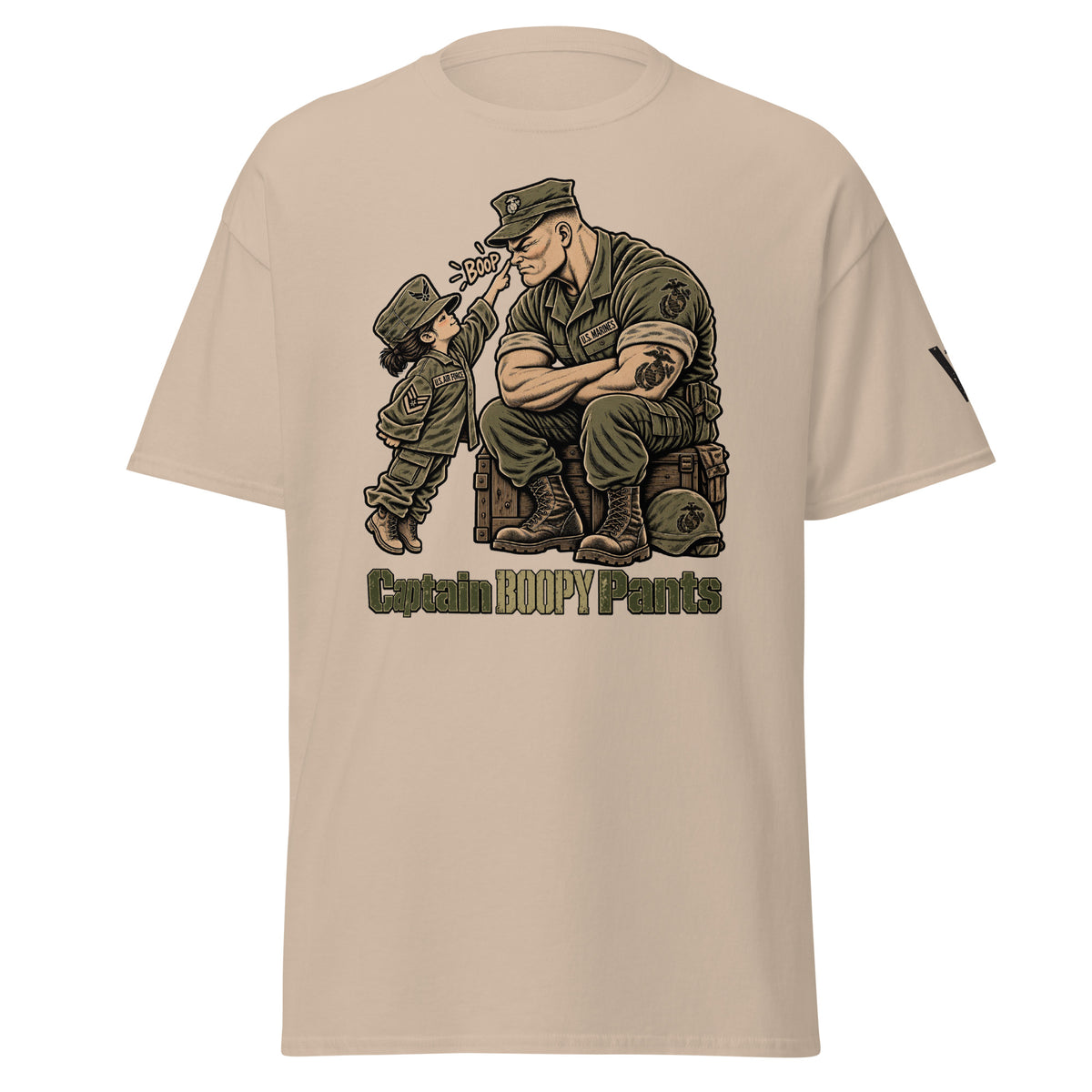 Captain Boopy Pants™ Military Humor Tshirt