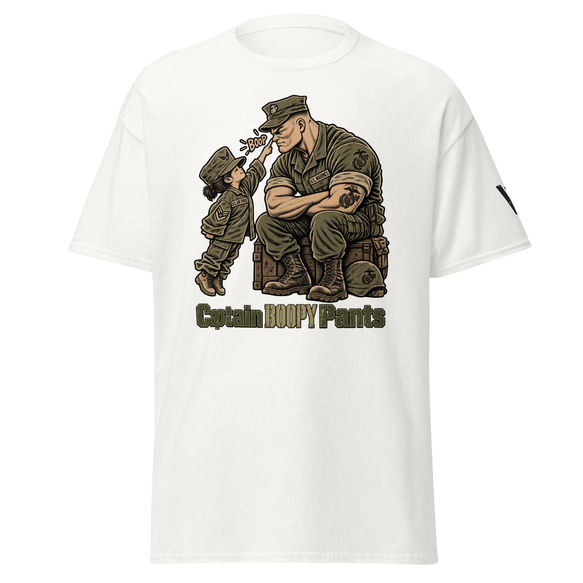 Captain Boopy Pants™ Military Humor Tshirt